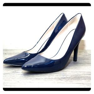NINE WEST⚡️GOOD condition heel pumps Navy Blue 4"
